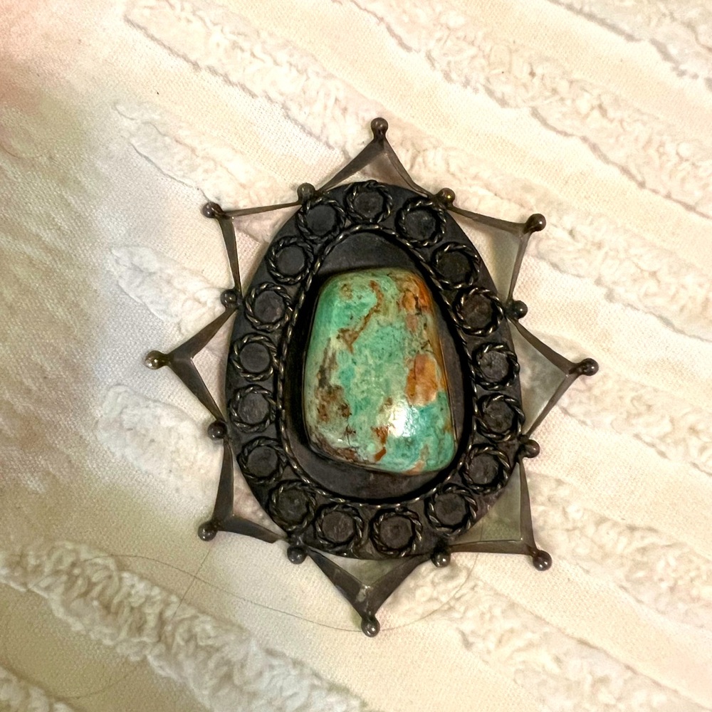 Vintage turquoise statement NOVA pendant